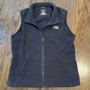 L.L. Bean Black Fleece Vest